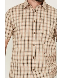 Cody James Men's Adios Plaid Print Short Sleeve Button-Down Western shirt