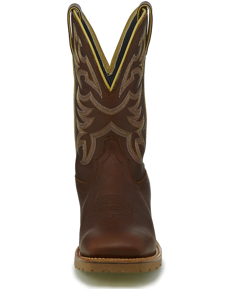Justin Men's Marshal Whiskey Western Work Boots - Square Toe