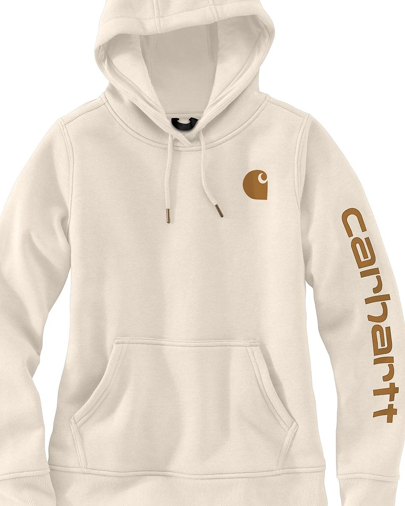 Carhartt Women's Relaxed Fit Midweight Logo Sleeve Graphic Hoodie
