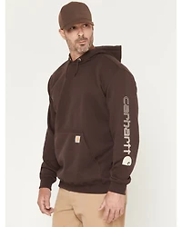 Carhartt Men's Loose Fit Midweight Logo Sleeve Graphic Hooded Sweatshirt