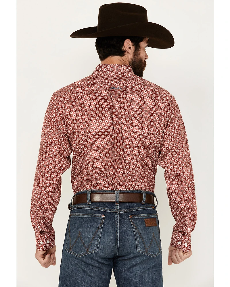 Ariat Men's Gideon Medallion Print Long Sleeve Button-Down Western Shirt