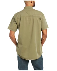 Ariat Men's Rebar Washed Twill Button Down Short Sleeve Work Shirt