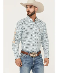 Ariat Men's Team Franklin Geo Print Long Sleeve Button-Down Western Shirt