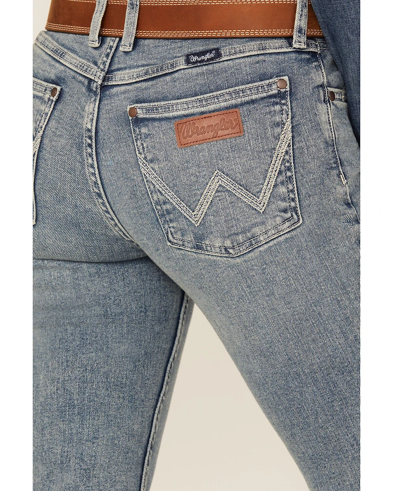 Wrangler Retro Women's Alaina Light Wash Mid Rise Bootcut Stretch Denim Jeans