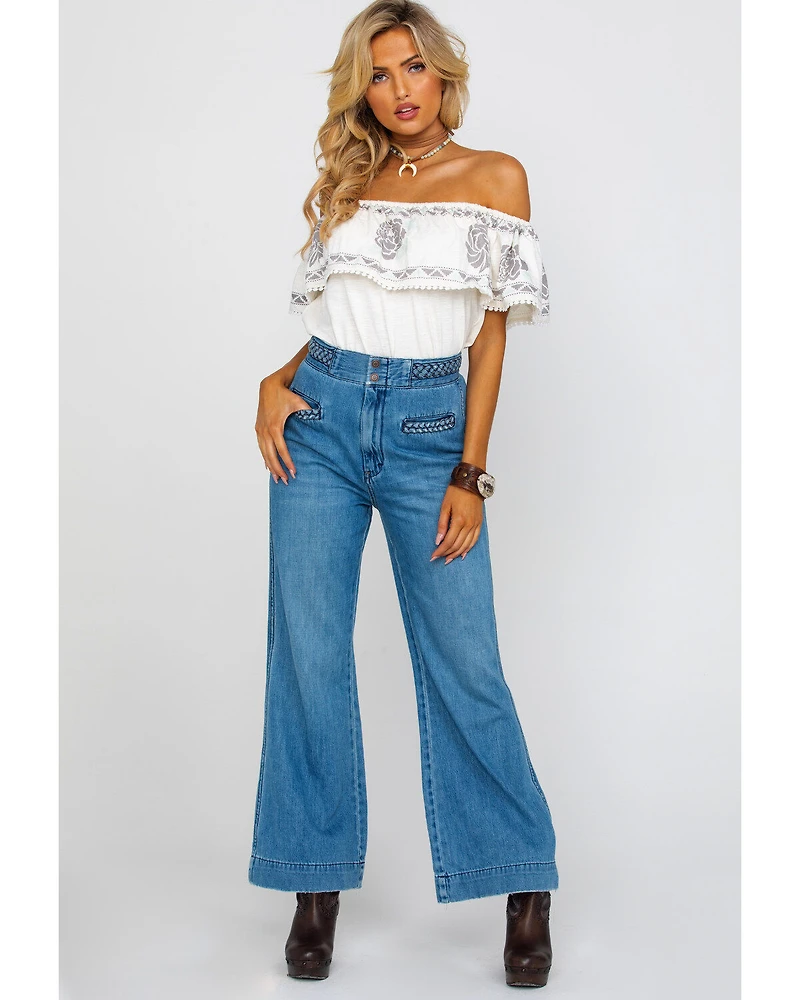 Free People Women's Seasons The Sun Jeans