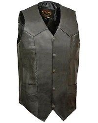 Milwaukee Leather Men's Snap Front Biker Vest - 2X Tall