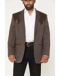 Cody James Men's Knoxville Faux Leather Western Yoke Sportcoat