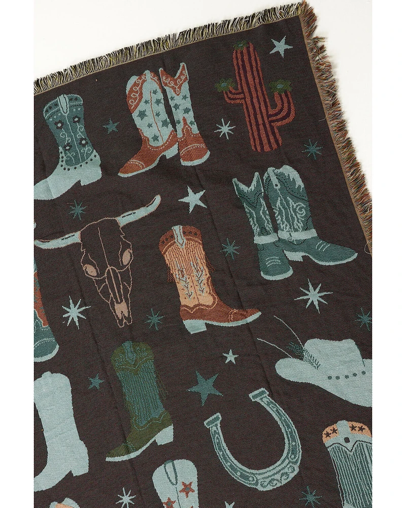 Boot Barn Summer Western Icons Throw Blanket