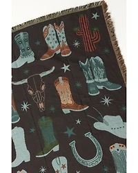 Boot Barn Summer Western Icons Throw Blanket