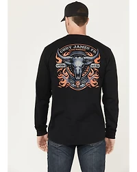 Cody James Men's FR Bull Long Sleeve Graphic Work T-Shirt