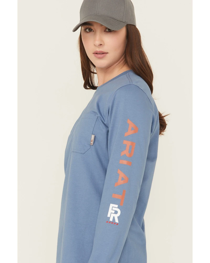 Ariat Women's FR Stretch Logo Long Sleeve Work Tee