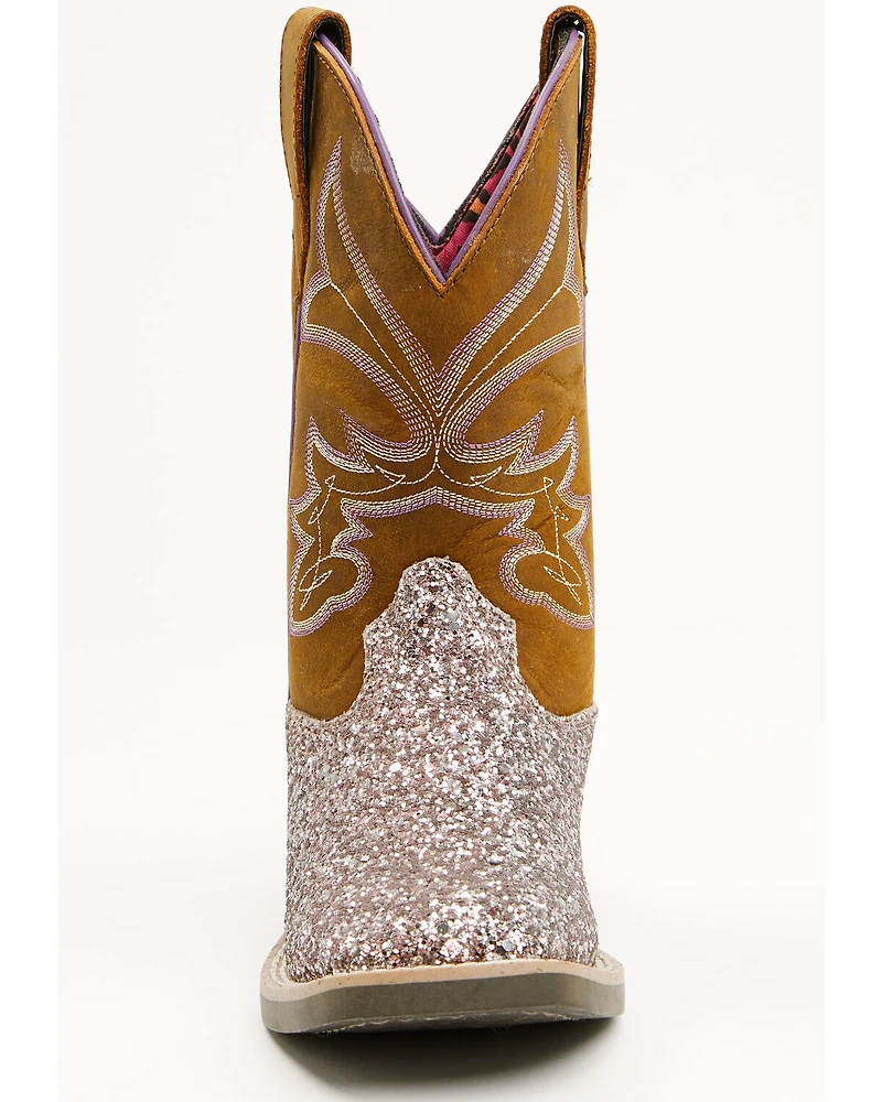 Shyanne Girls' Avery Glitter Western Boots - Broad Square Toe