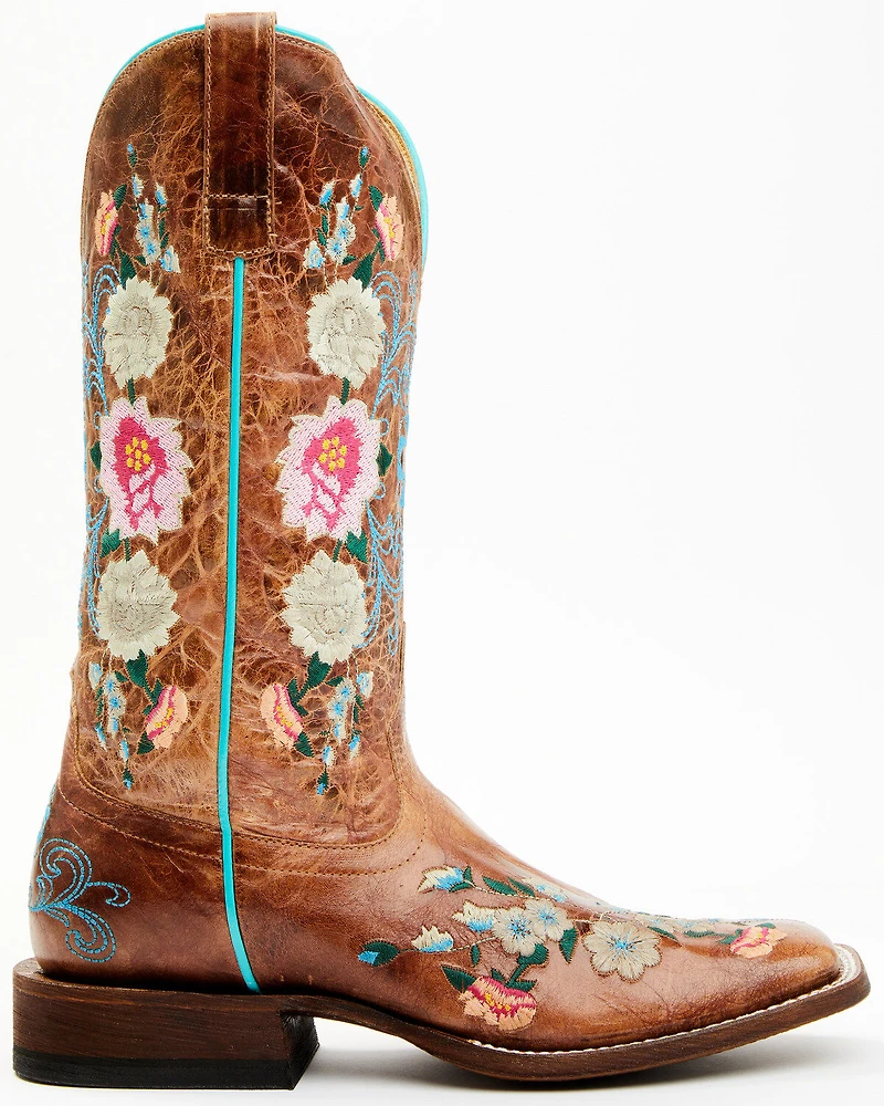 Macie Bean Women's Rose Garden Western Boots - Broad Square Toe