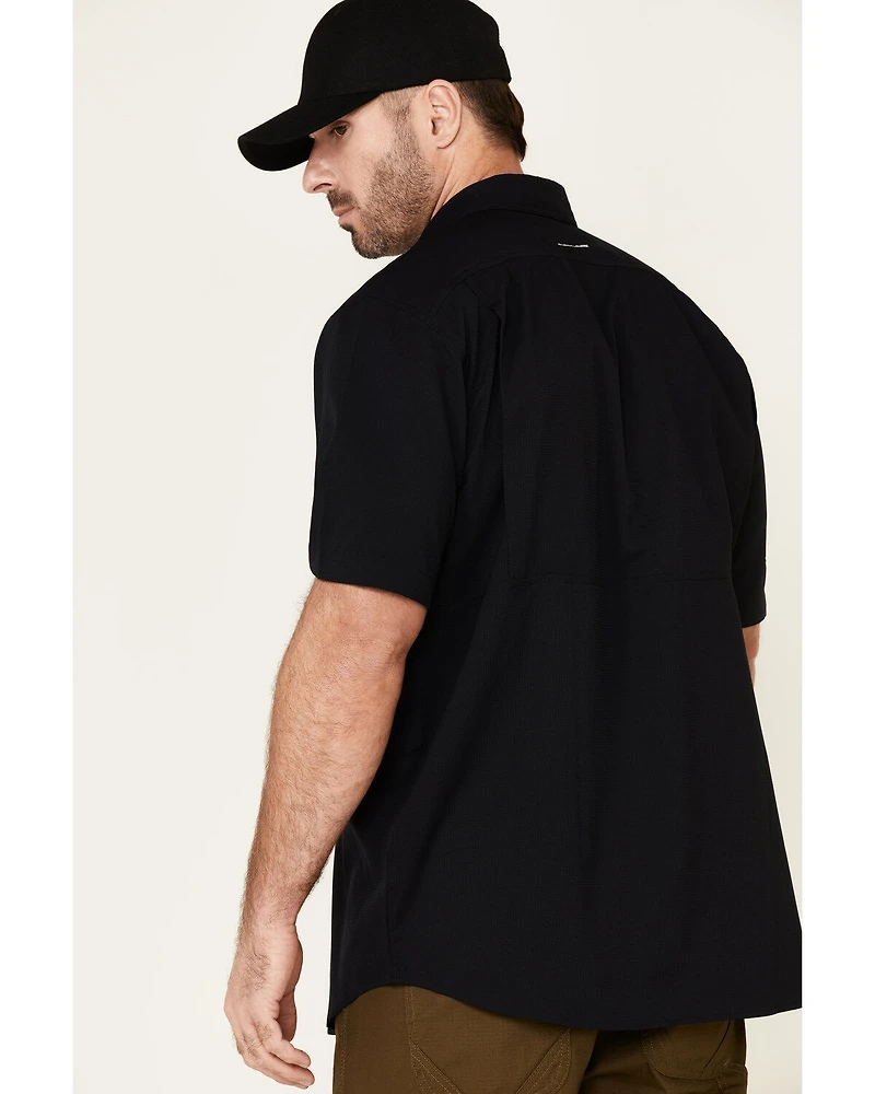 Ariat Men's Black Tek Solid Button Short Sleeve Western Shirt