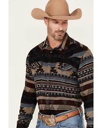 Cody James Men's Stagecoach Southwestern Print Long Sleeve Snap Western Shirt