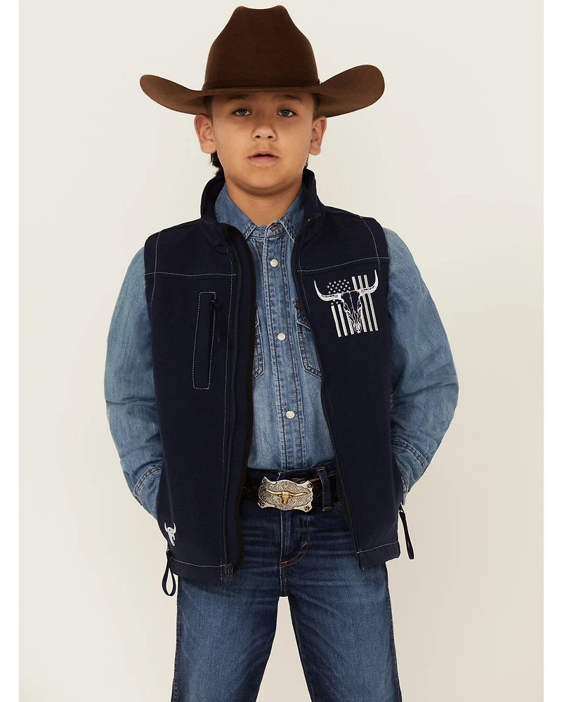 Cowboy Hardware Boys' Skull Flag Vest