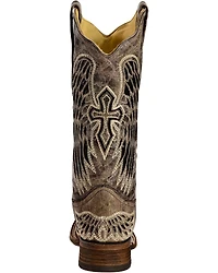 Corral Women's Sequin Wing & Cross Inlay Western Boots - Square Toe