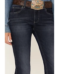 Wrangler Retro Women's Dark Wash Mid Rise Mae Alexis Stretch Bootcut Jeans