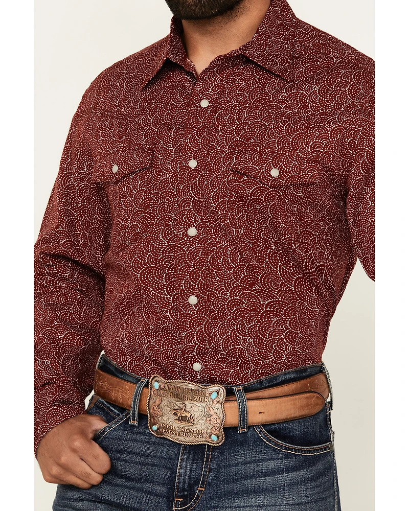 Wrangler Retro Men's Printed Long Sleeve Snap Western Shirt