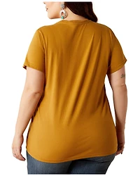 Ariat Women's Stay Gold Short Sleeve Graphic Tee - Plus