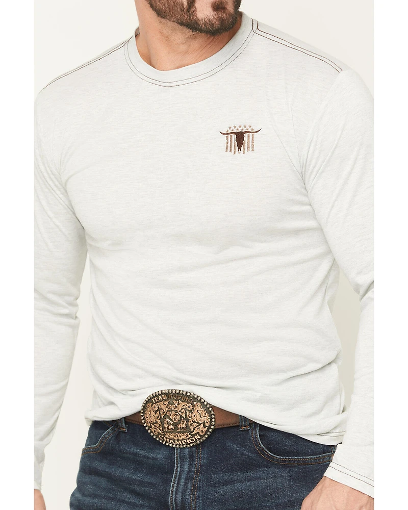 Cowboy Hardware Men's Steerhead Embroidered Long Sleeve Shirt