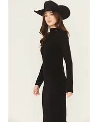Ariat Women's Alicia Long Sleeve Fringe Sweater Midi Dress