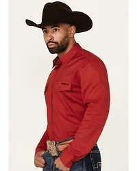 RANK 45® Men's Ruffalo Solid Long Sleeve Pearl Snap Performance Western Shirt