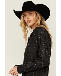 Rock & Roll Denim Women's Rhinestone Long Sleeve Button-Down Western Shirt