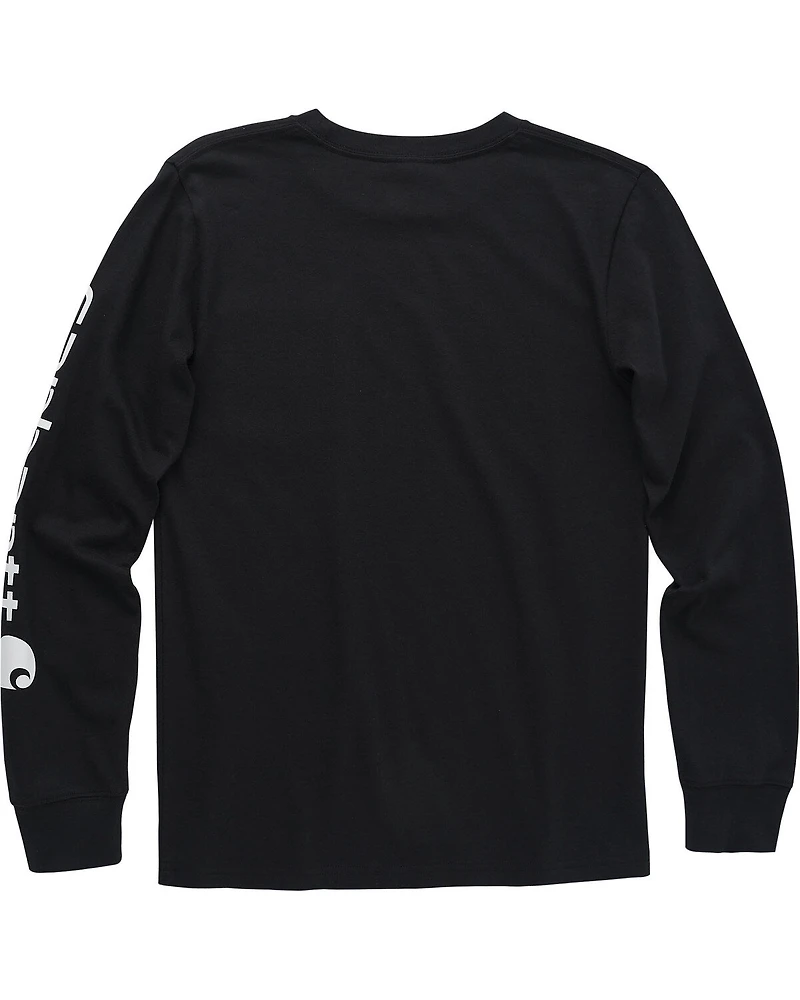 Carhartt Little Boys' Solid Logo Long Sleeve Pocket T-Shirt
