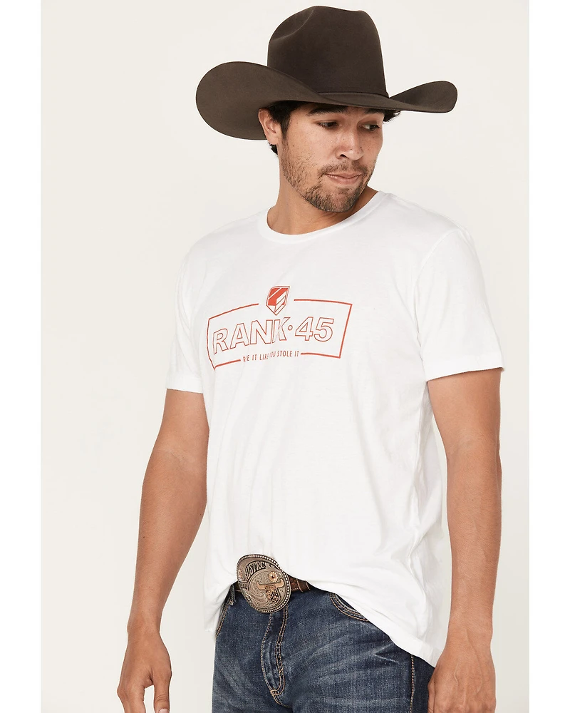 RANK 45® Men's Logo Saying Short Sleeve Graphic T-Shirt