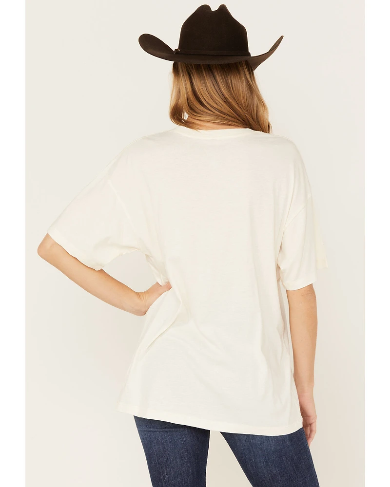 Cleo + Wolf Women's Frosty Mountain Oversized Short Sleeve Graphic Tee