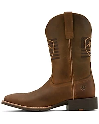 Ariat Men's Sport Freedom Distressed Western Boots - Broad Square Toe