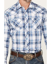 Wrangler Retro Men's Plaid Print Long Sleeve Snap Western Shirt