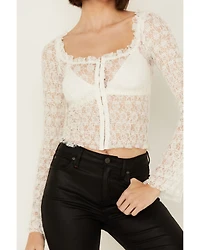 Free People Women's Madison Sheer Long Sleeve Shirt