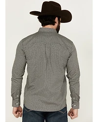 Cody James Men's Fast Forward Geo Print Long Sleeve Button-Down Stretch Western Shirt