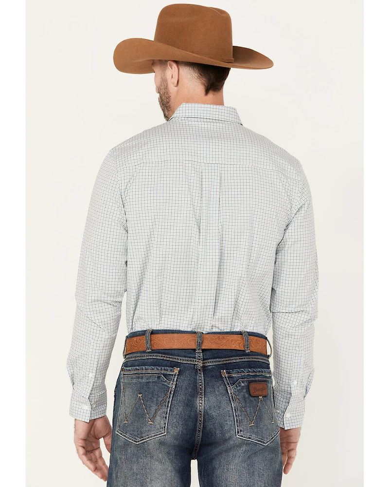 Cody James Men's Hoof Plaid Print Long Sleeve Button-Down Western Shirt