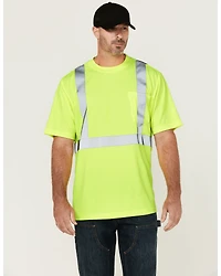 Hawx Men's Hi-Vis Reflective Short Sleeve Work T-Shirt - Big