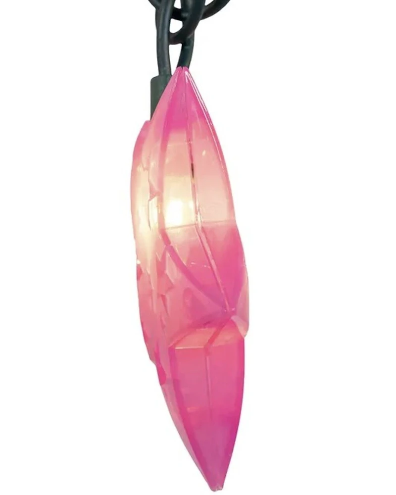 Kurt Adler 9' UL 10L Pink Stars Lights Set