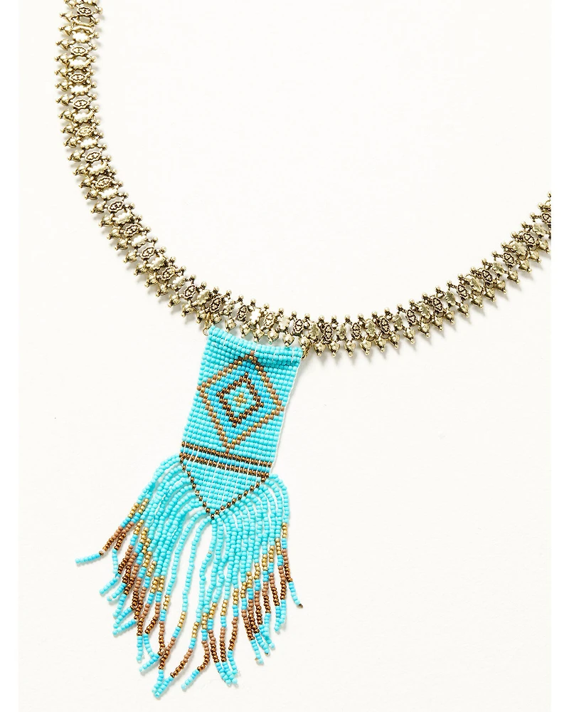 Shyanne Women's Desert Boheme Beaded Choker Necklace