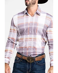 Scully Signature Soft Series Men's Large Plaid Snap Long Sleeve Western Shirt