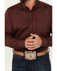 Cody James Men's Williams Mini Floral Print Long Sleeve Button-Down Stretch Western Shirt