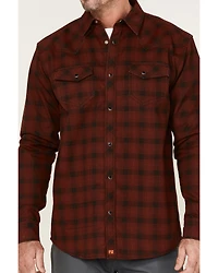 Cody James Men's FR Plaid Print Long Sleeve Snap Work Shirt - Tall