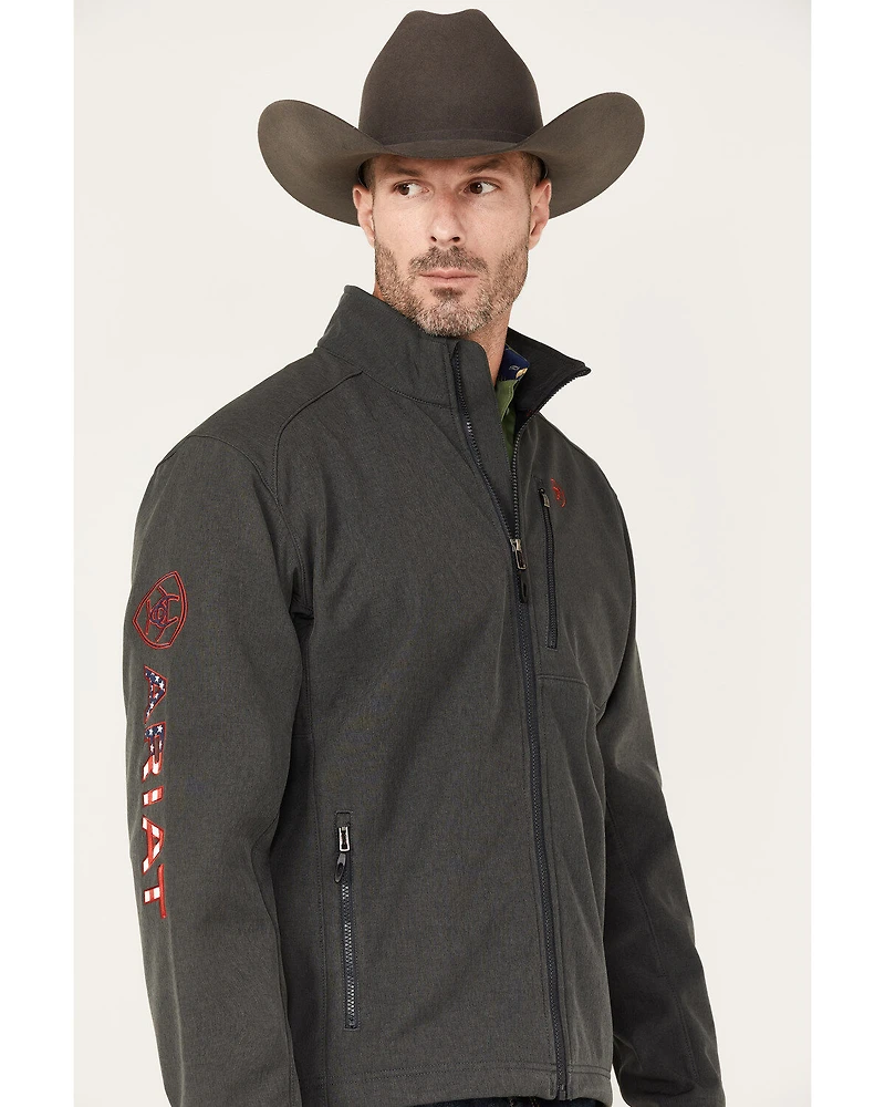 Ariat Men's Americana Logo 2.0 Zip-Front Softshell Jacket - Big