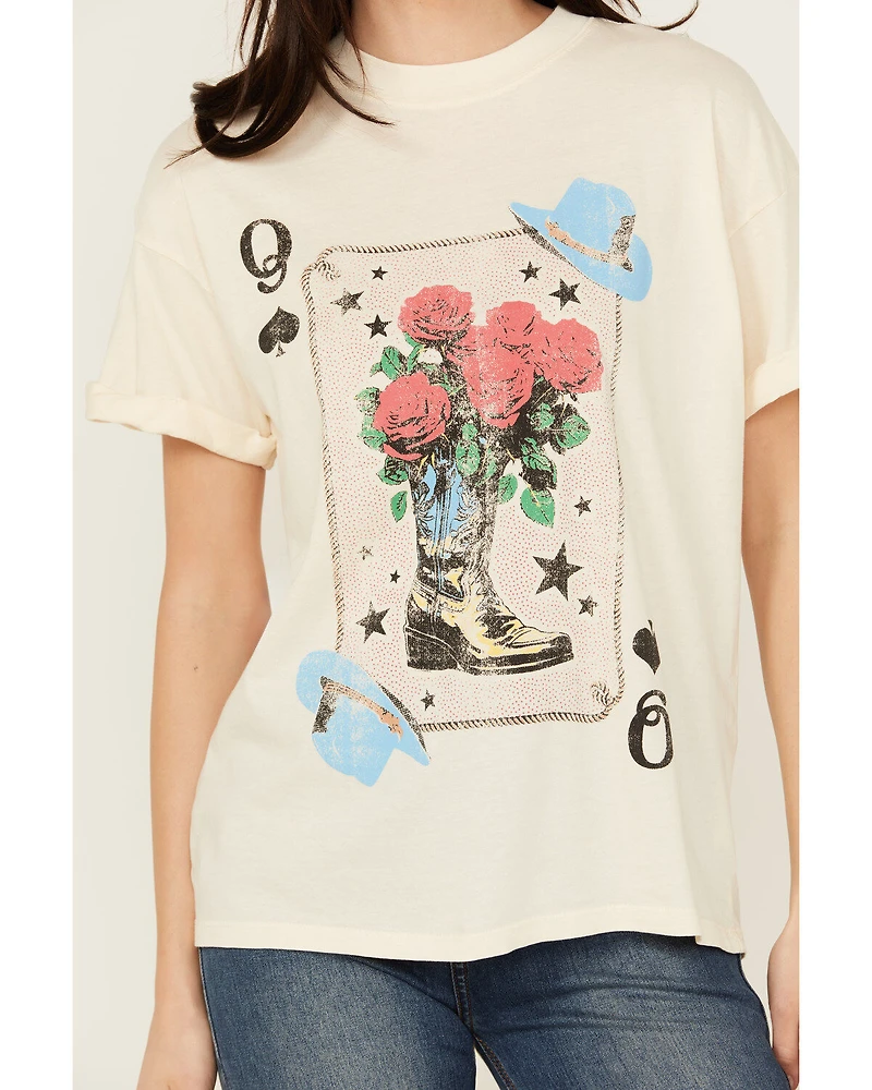 Girl Dangerous Women's Western Card Short Sleeve Tee