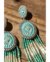 Lainey Wilson Women's Hippie Fringe Beaded Earrings