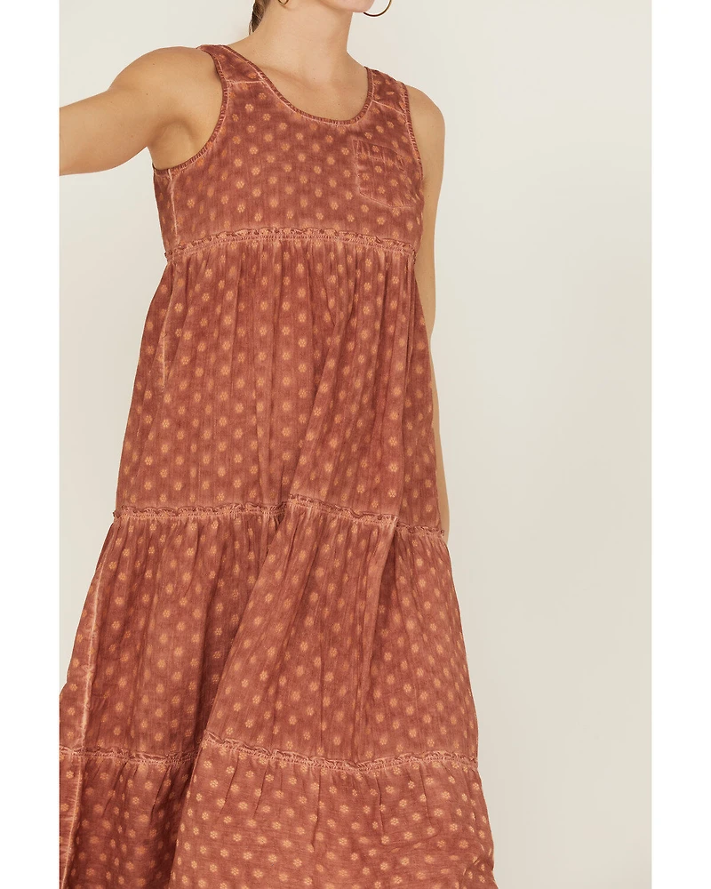 Cleo + Wolf Women's Textured Floral Midi Dress