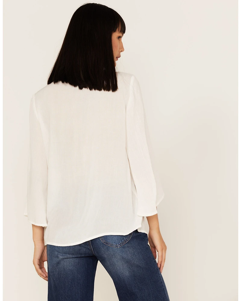 Cotton & Rye Women's Long Puff Sleeve Top