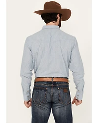 Blue Ranchwear Men's Bennet Striped Print Long Sleeve Snap Western Shirt