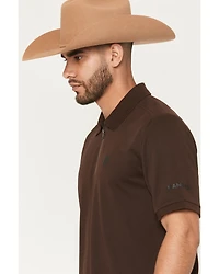 RANK 45® Men's Rigged Solid Zipper Polo