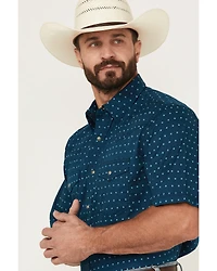 Wrangler 20X Men's Geo Print Short Sleeve Snap Western Shirt